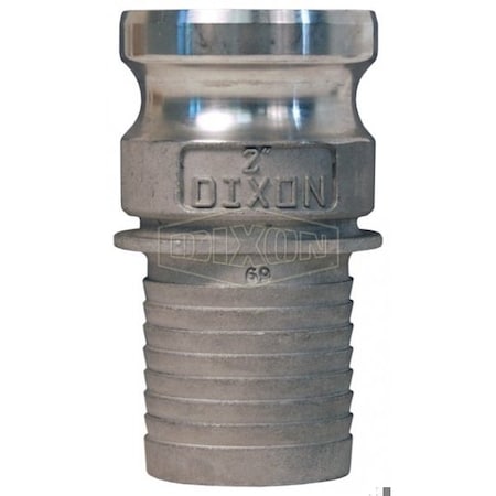 Dixon Type E Cam and Groove Adapter, 1-1/2 in, Male Adapter x Hose Shank, 316 SS, Domestic 150ENOSSS